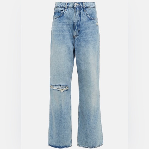 Frame Women’s 30 vintage super high rise wide leg jeans 90s distress casual - Picture 1 of 9